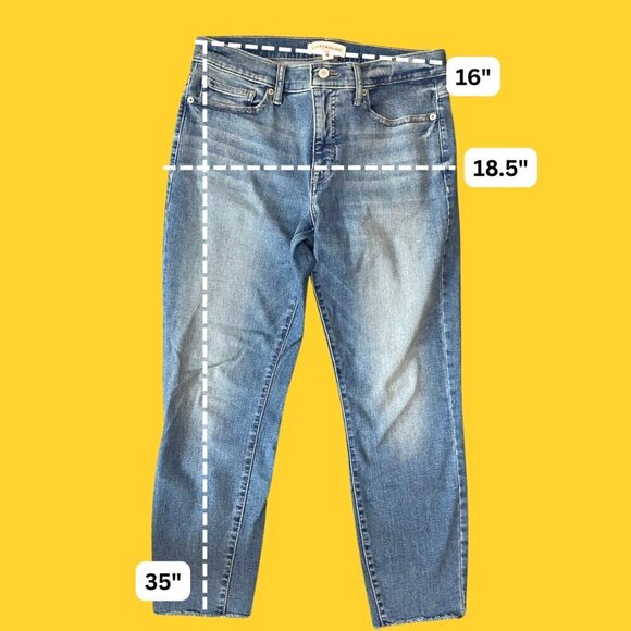 ✨ Lucky Brand Ava Crop Skinny Jeans - Size 10/30 (M) | Classic Mid-Wash Denim ✨ - Picture 4 of 10